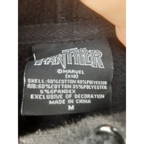 Marvel Black Panther Hoodie Hooded Sweatshirt, M Medium - Picture 4 of 7